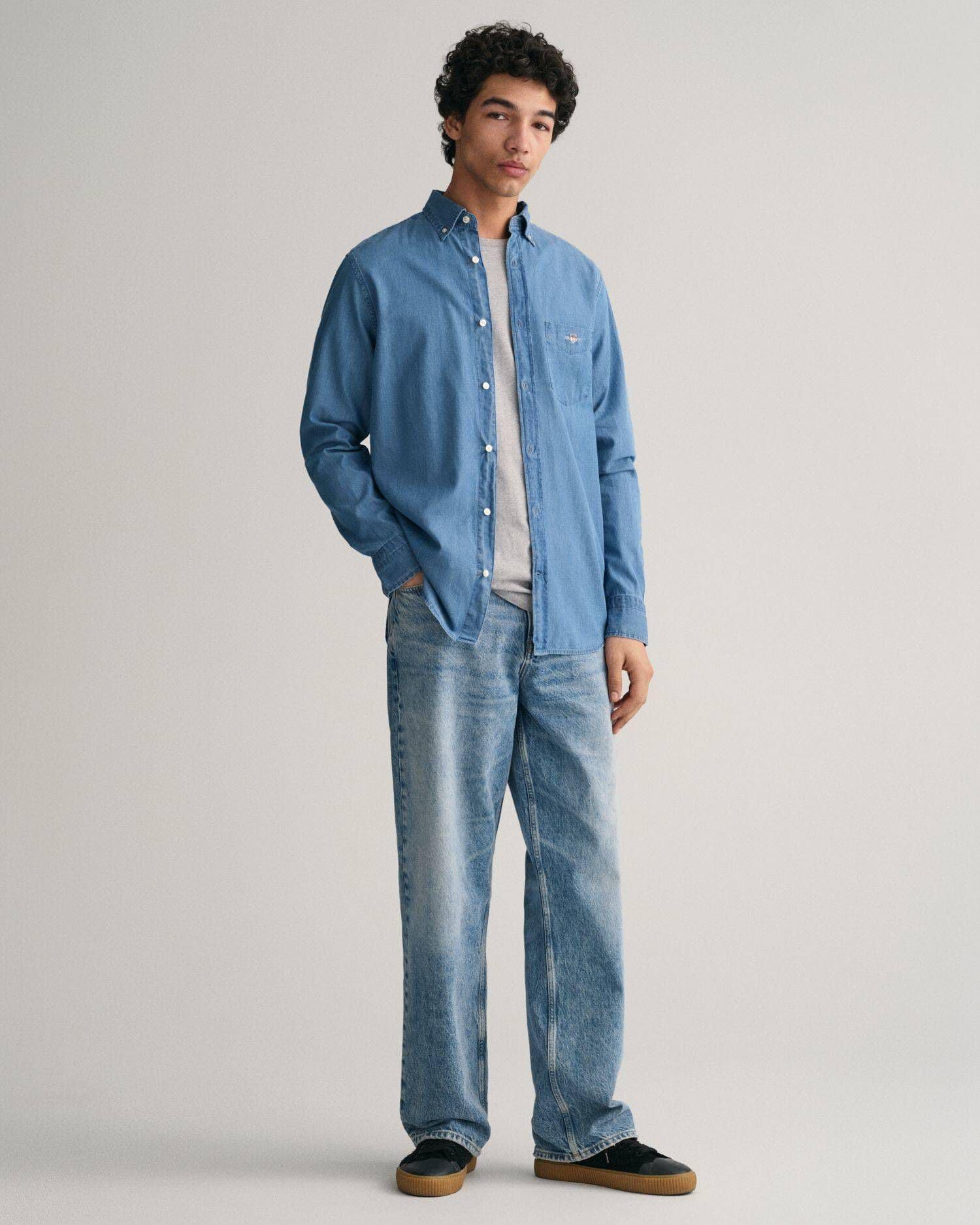 GANT Herren Reg Indigo Bd Hemd