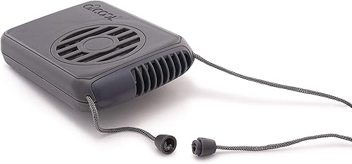 Miniatura 6 de O2COOL Ventilador de enfriamiento de cuello con batería recargable de viaje personal, paquete de 2 (gris)