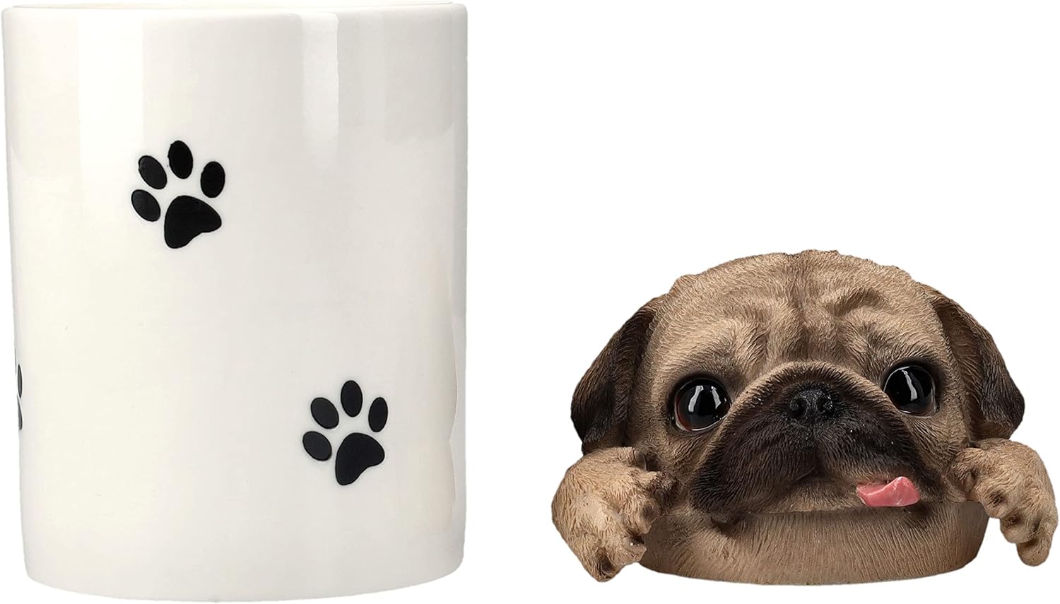 Pacific Giftware Pug Figure as a Treat Box - Storage for Snacks and Rewards for Dogs - Figure Decoration