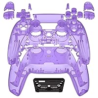 Vista 1 de eXtremeRate Full Set Shell with Buttons Touchpad Cover, Clear Atomic Purple Custom Replacement Decorative Trim Shell Front Back Plates Compatible