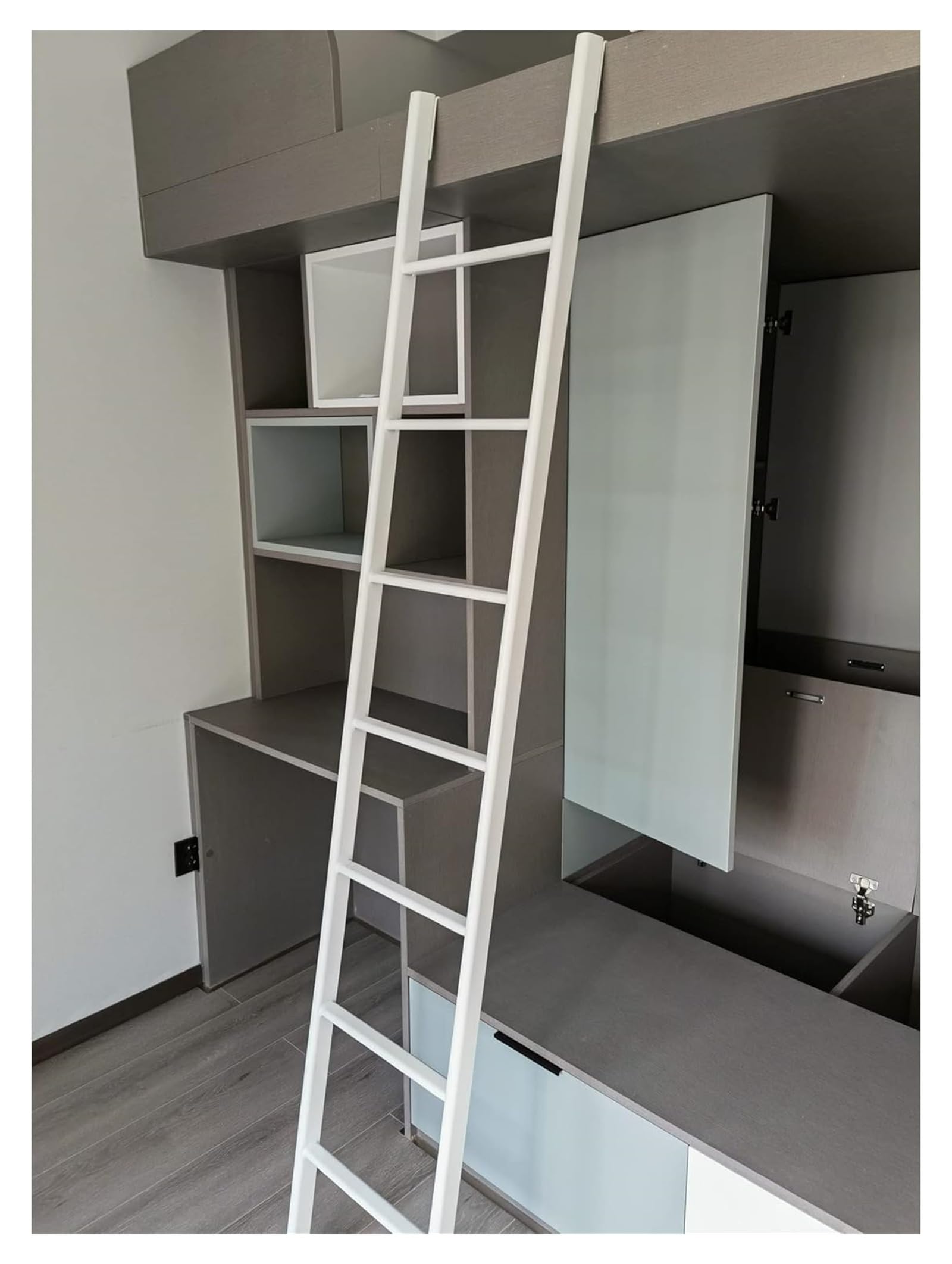 Escalera para litera con gancho de seguridad para subir desde el suelo