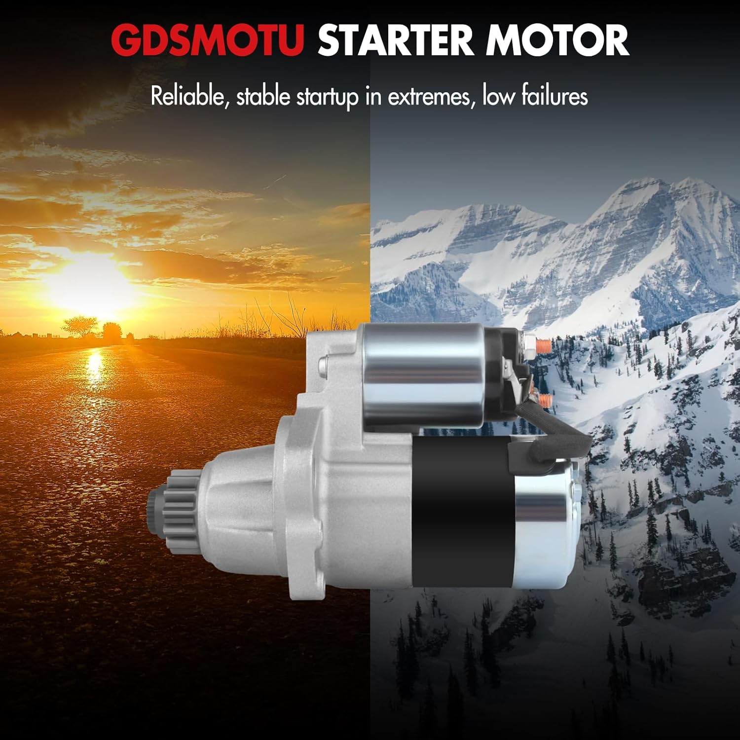 New Starter Replacement for Nissan for Sentra 2.5L 2002-2007 for Nissan for Altima 2.5L 2002-2007, SR2283X M0T60781, 1.4kW/12 Volt Starter