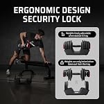 Amstaff 3-in-1 Adjustable Dumbbell, Kettlebell, Barbell Set, 2-43lbs, 12 Weight Levels, Compact Multifunctional Home Gym, Enhanced Transition, Safety Lock, Nonslip Handle