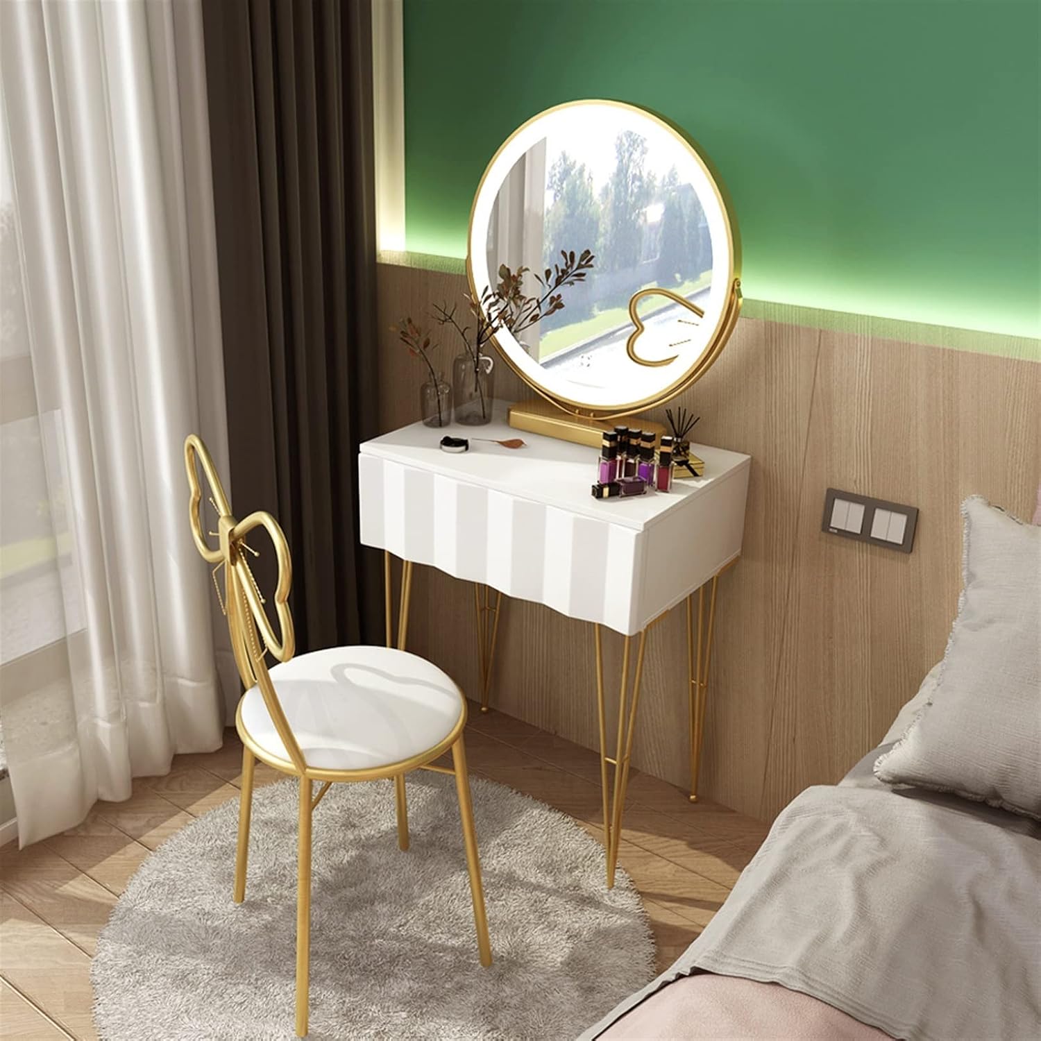 Vanity Benches Minimalist Makeup Table, Small Bedroom (Color : 60)