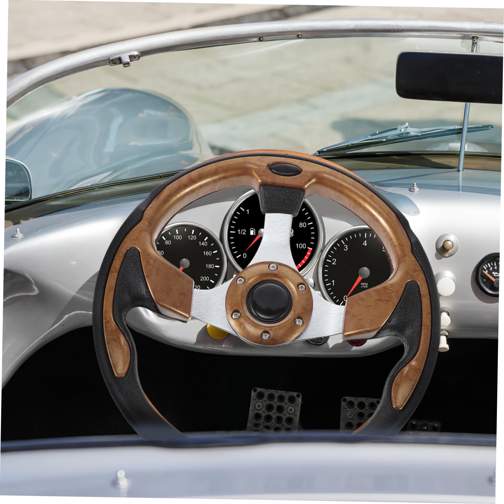 PRETYZOOM Corsa Modificato PU Con Design Per Auto Da Corsa Compatibile Con Adattatori Standard Maneggevolezza Eccellenti