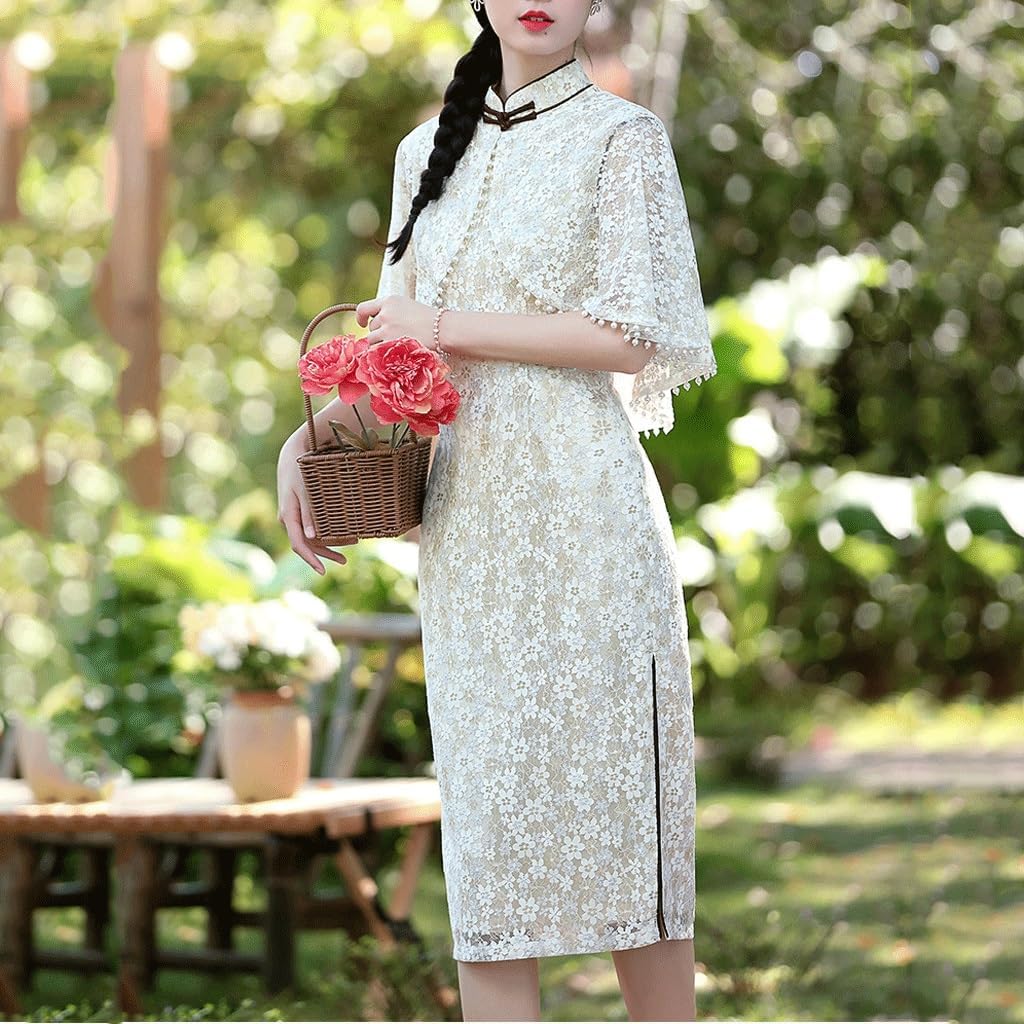 Temperament Young Chinese lace Dress