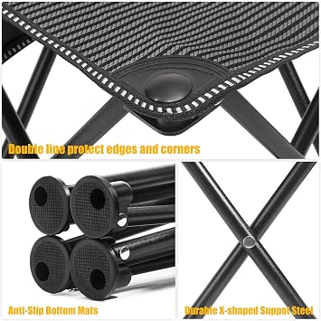 MATEPROX Foldable Camping Stool Lightweight Portable Mini Fishing Seat for Outdoor Sketching Hiking Gardening