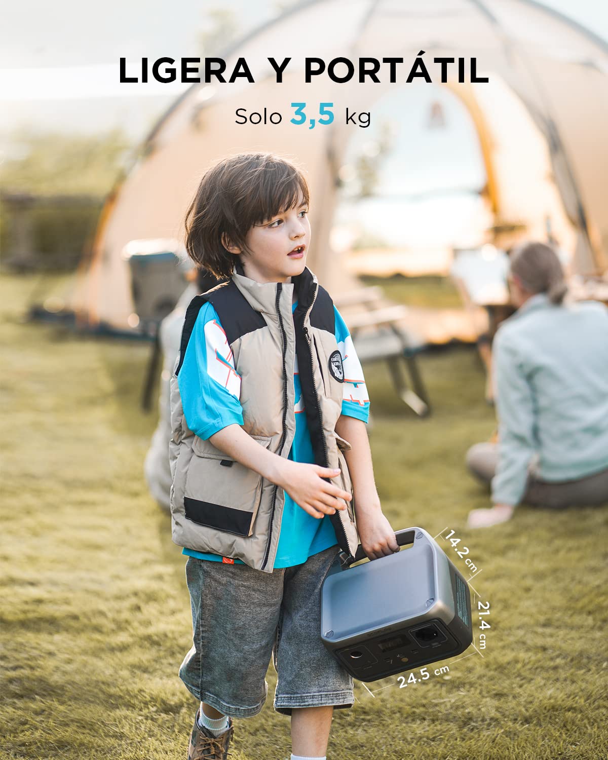 Estación de energía portátil ECOFLOW RIVER 2, batería LiFeP04 de 256 Wh/carga rápida en 1 hora, hasta 600 W de potencia, generador solar para acampadas al aire libre/caravanas