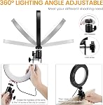 Kit d'éclairage de conférence vidéo, Clip de lumière de bague sur moniteur ordinateur portable, 6" Dimmable LED Lumière du cercle,Lumière de l'anneau pour Zoom Meeting8/Remote Fonction/appels de la bande/diffusion en direct/enregistrement vidéo