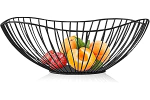 Modern Wire Fruit Basket for Kitchen Counter | Attractive Metal Fruit Bowl Stand