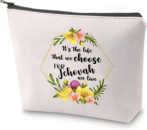 ZJXHPO JW Pioneer Kit de supervivencia Jw Biblia Estudio Regalo Jehová Testigo Bolsa de Cosméticos It's The Life That We Choose For Jehová We Live