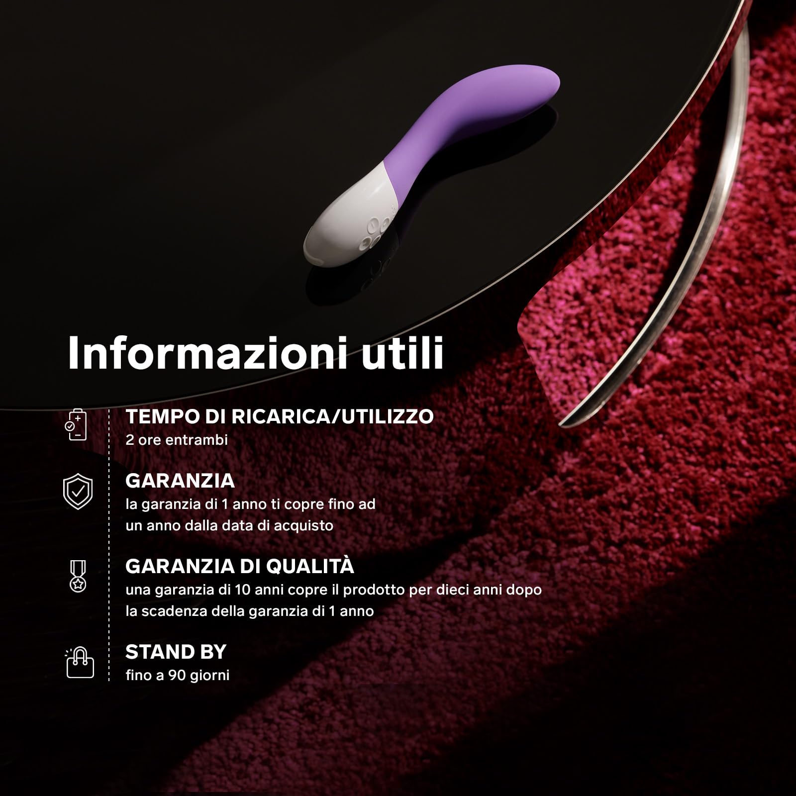 LELO MONA 2, Viola, Vibratore per Donna per la Stimolazione del Punto G, Vibratori, Vibratori Donna
