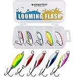 THKFISH Fishing Spoons for Trout, Pike, Bass, Crappie, Walleye - Color A Single Hook-1/8oz 5pcs