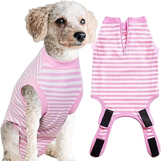 Recovery Suit for Dogs,Dog Cone Alternative Zipper Surgery Suit Female Spay,Soft Dog Surgery Suit