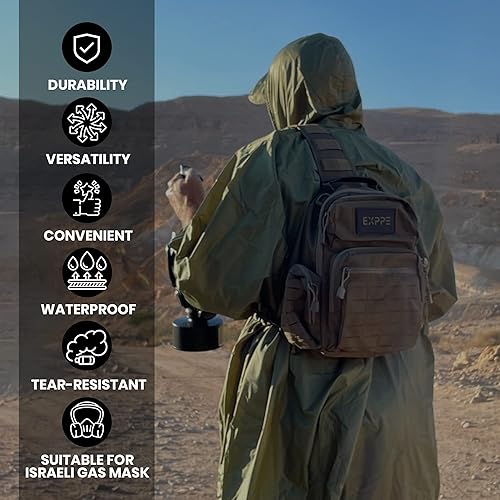 Miniatura 2 de Bolsa de máscara de gas israelí M15, bolsa táctica de emergencia de supervivencia