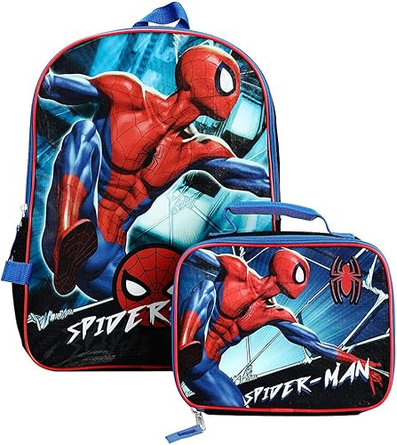 Miniatura 3 de BIOWORLD Juego de mochila de 2 piezas para hombre Spider-Man (niño pequeñoniño grande), azul, talla única