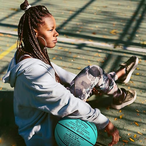 Miniatura 9 de Balón de Baloncesto Personalizado Grabado Personalizado para Hija Hijo Nieta Nieto Sobrino Sobrina Regalos de Navidad Cumpleaños - Nunca lo Perderás