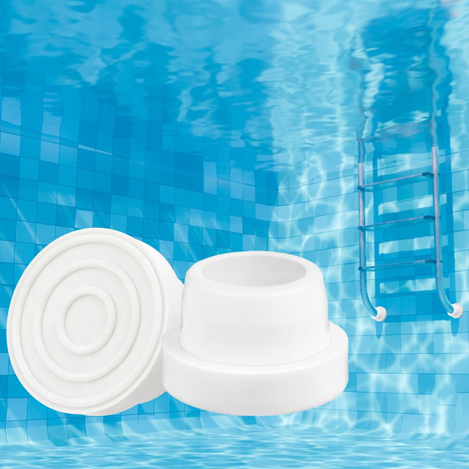 2 Pezzi Paraurti per Scale da Piscina, Scale Sicurezza Tappo Gomma, Tappi in Gomma Bumper per Scaletta, Accessorio per Scala Piscina, Protezione per Rivestimento per Piscinas
