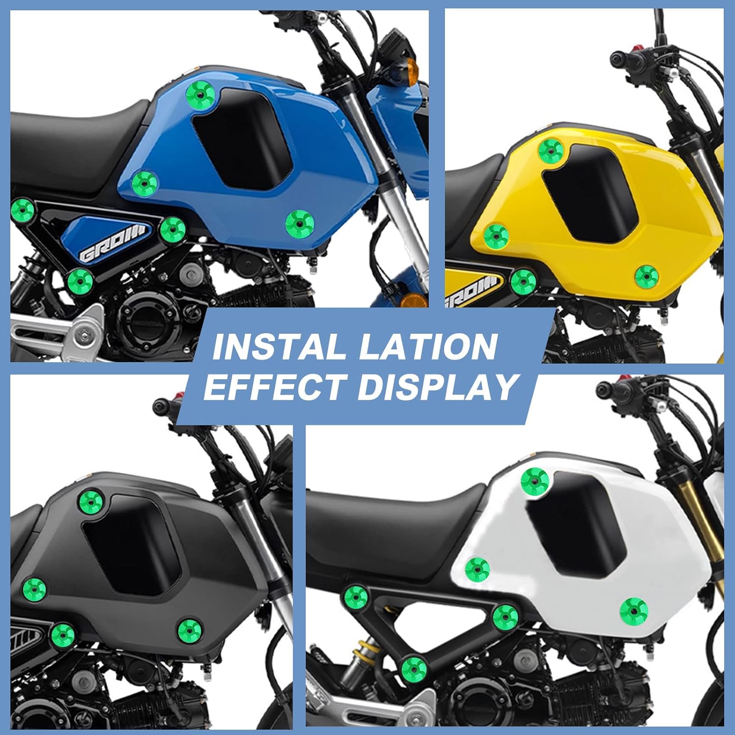 2024 Grom Washers Grom Fairing Garnish Washers Set 2023 Grom Verge Garnish Washer Kit Body Panel Washers MSX125 Grom Side Panel Cover Washers Motorcycle Thrust Washers for 2022 2023 2024 Grom MSX125