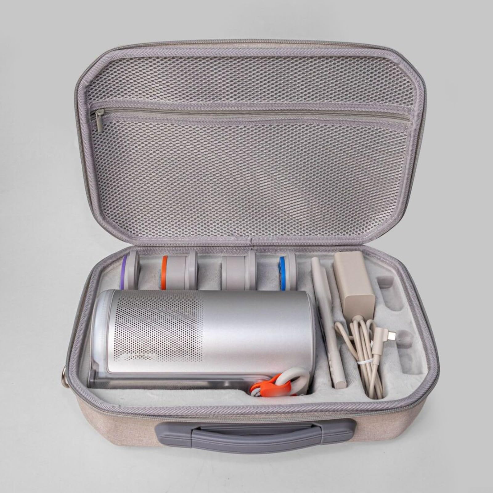 Harte Reisetasche für XGIMI MoGo 4 (2025) mit EVA-Schutz, leichte tragbare Aufbewahrungstasche mit Griff, stoßfest, wasserdicht, sturzsicher, tragbarer Organizer für elektronisches Zubehör