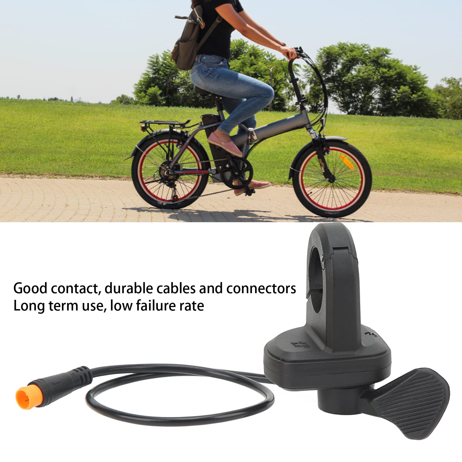 Alomejor Acceleratore a Pollice per Bici Elettrica Acceleratore per Bici Elettrica con Acceleratore a Pollice Impermeabile per Scooter Elettrico