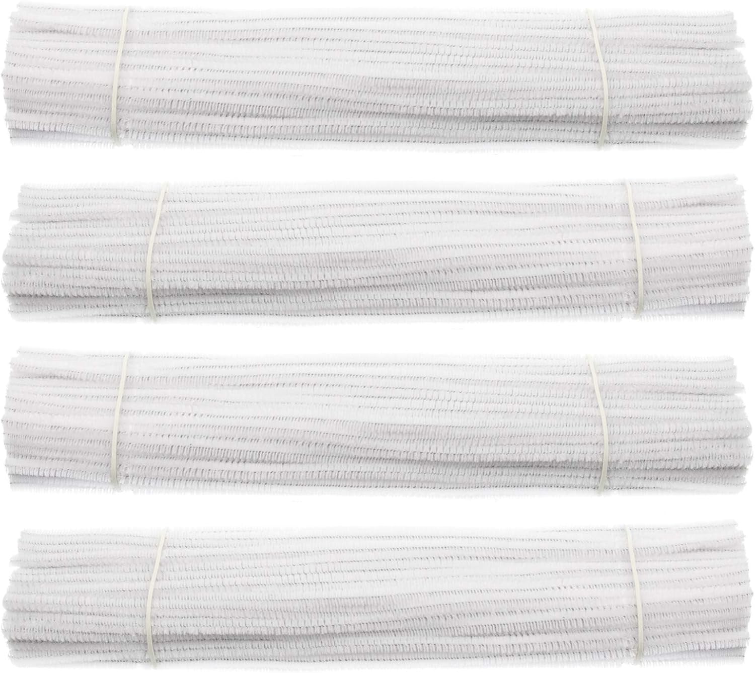 Waycreat 400 Pieces Pipe Cleaners White Chenille Stem for DIY Art Craft Decorations (6mm x 12 Inch) : Arts, Crafts & Sewing
