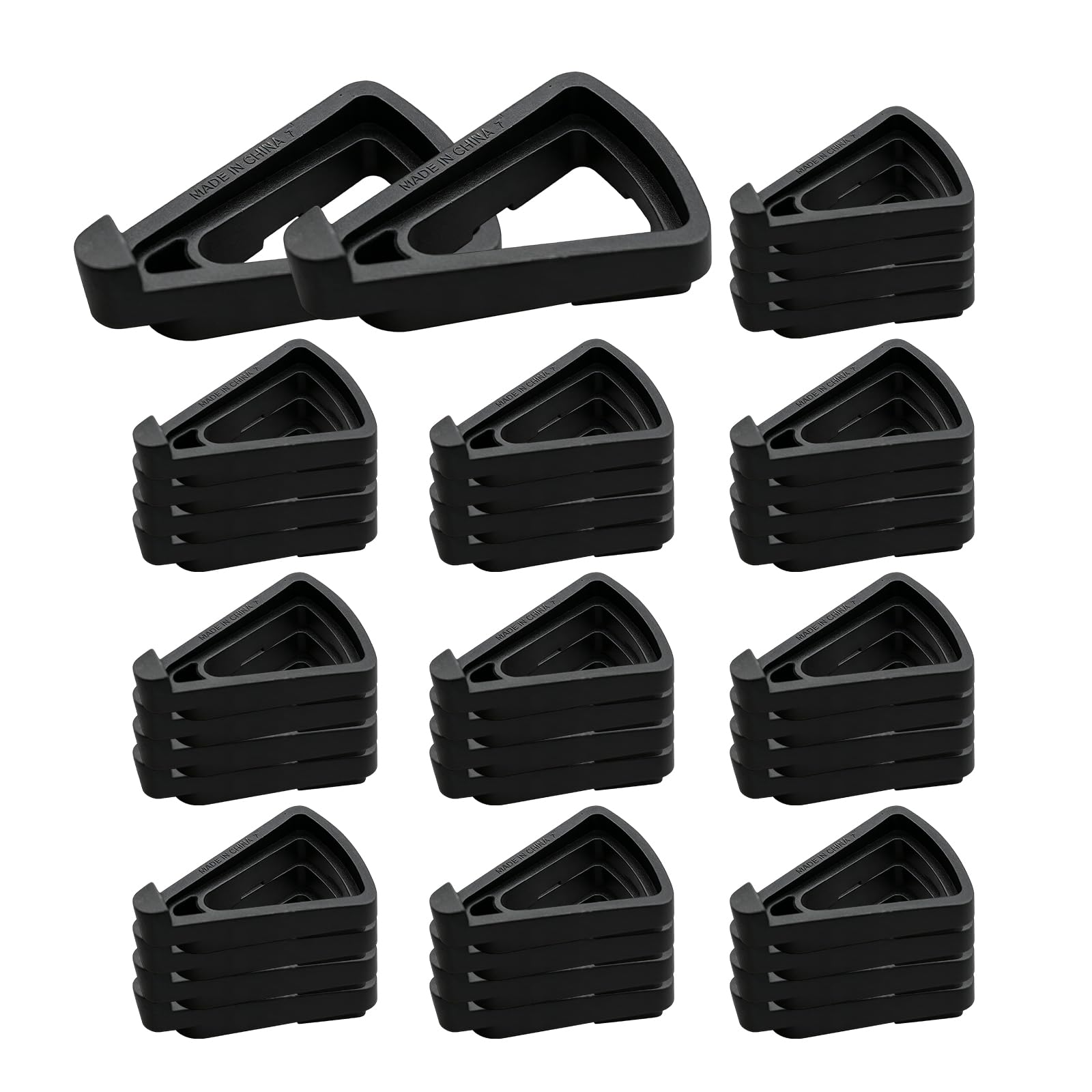 LLHONG 40 Pcs Plant Pot Feet for Outdoor Plant Pots, Black Triangle Plant Pot Risers, Invisible Plants Pot Stand, Terracotta Pots Feet Lifters Supports, for Indoor and Outdoor Garden Plants