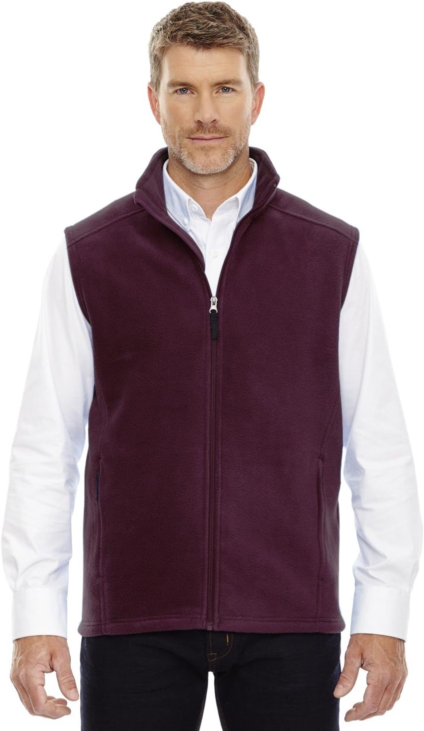 Ash City - Core 365 Men's Journey Fleece Vest 4XL BURGUNDY