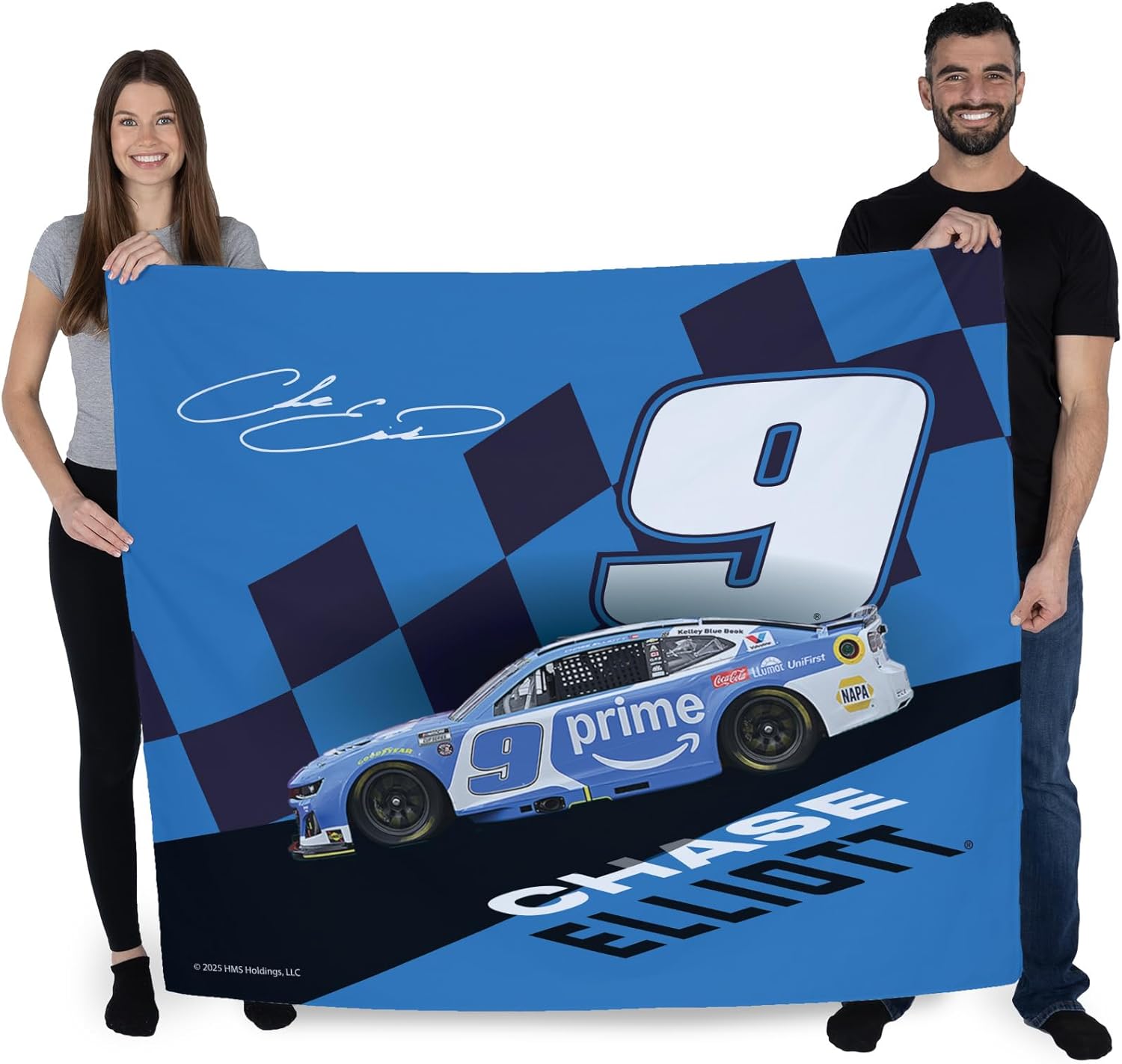 Northwest NASCAR Chase Elliott Slanted Track Printed Wall Hanging Tapestry, 34 x 40 in, Woven Polyester Fabric, Decorative Fan Art for Bedroom Office Living Room