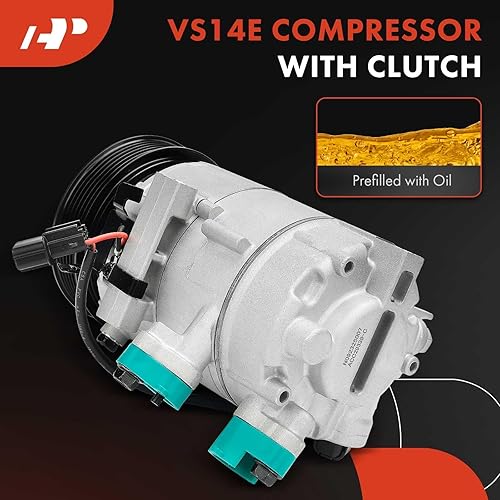 Miniatura 3 de A-Premium Compresor de aire acondicionado con embrague compatible con Hyundai Elantra 2.0L 2017-2020