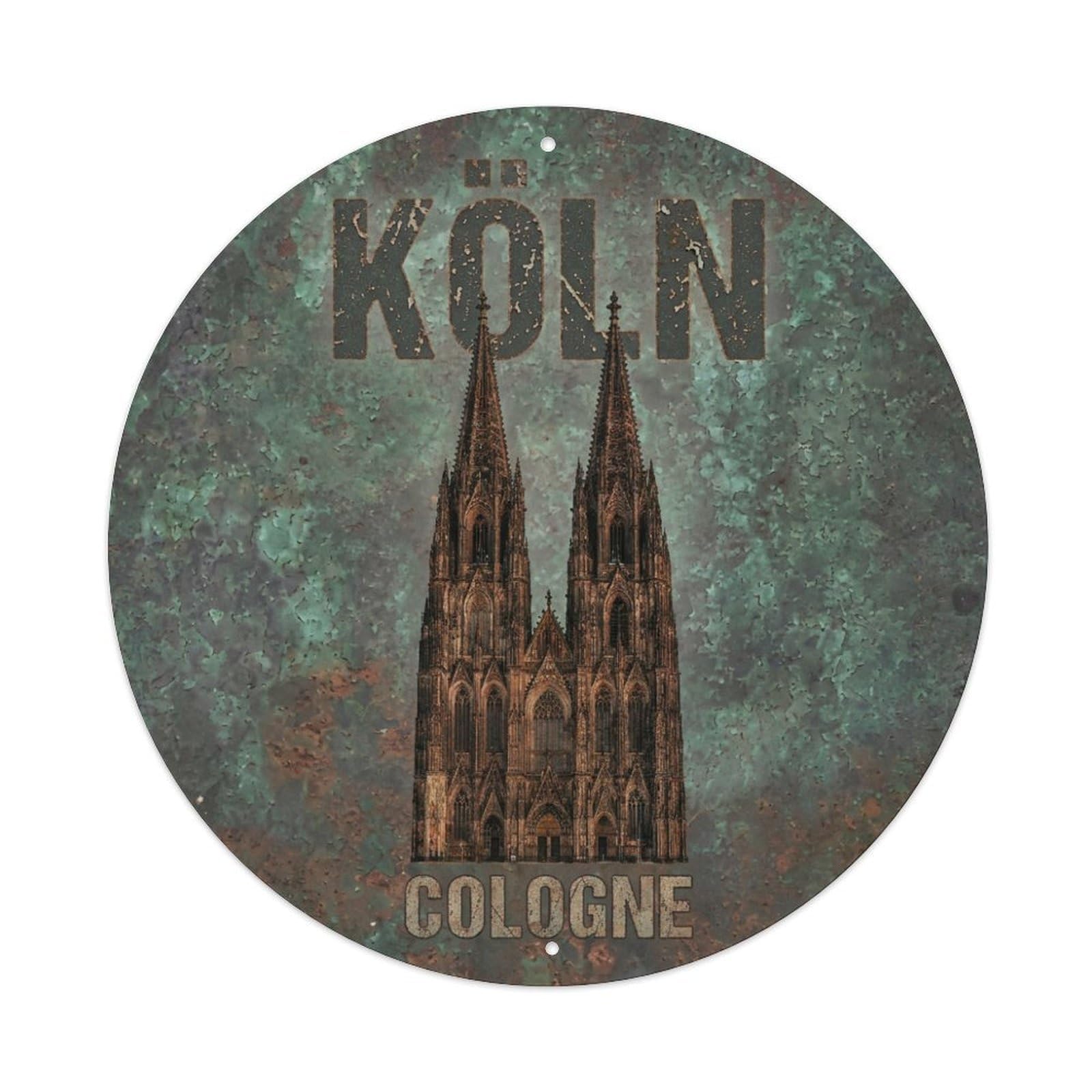 Metal Tin Sign Germany Vintage Travel Cologne