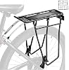 Rear Bike Rack,Bike Cargo Rack,Bicycle Pannier Rack with Extra Long Tubular Rack Bike Mounting Brackets,Reflector and Cargo Net,Height Adjustable Fit 26”-29” and 700c Bike,YONTUO