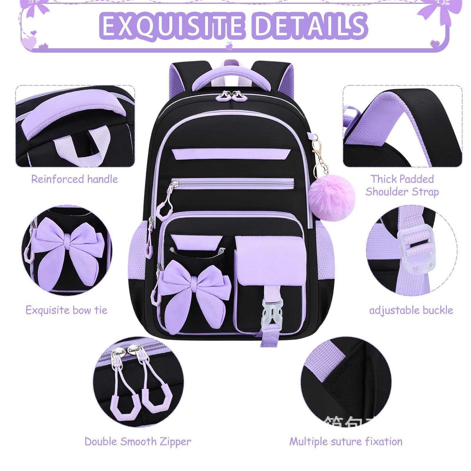 Zaino Scuola Zaino Scolastico Antifurto Con Borsa Pranzo E Astuccio | Borsa per libri scolastica Studenti Elementari, Prescolari, Medie, Ragazzi, Ragazze, Tenns
