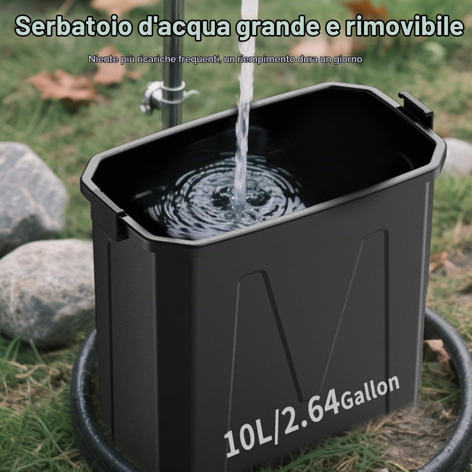 Weytoll Ventilatore nebulizzatore portatile 10000ml, Ventilatore da esterno da 20.000 mAh con funzione nebulizzante, 4 modalità di nebulizzazione e telecomando
