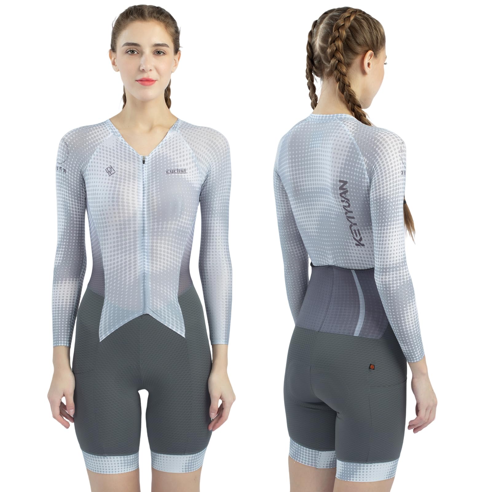 Mono de Ciclismo Mujer para Triatlón con Badana de Alta Densidad, Skinsuit Aero de Una Pieza, Transpirable y de Secado Rápido con Protección UV, Ideal para Ciclismo de Carretera, Triatlón