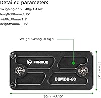Vista 3 de Adaptador de placa de trípode FANAUE Keymod Rail con tornillos de seguridad, para cabezal de bola de trípode, compatible con Arca Swiss RRS Dovetail
