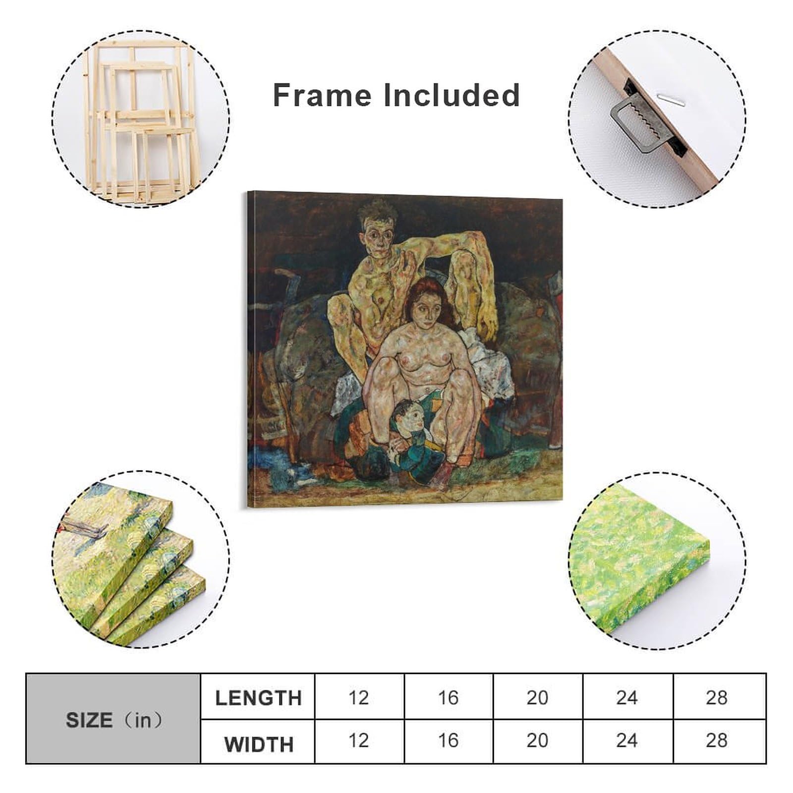 Amazon.co.jp: Egon Schiele エゴン・シーレ (家族) 絵画 ポスター