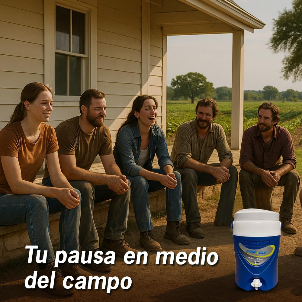 Pinnacle Bidon à eau avec robinet – Thermos eau froide, distributeur d'eau haute résistance, isolant PU Premium, idéal pour l'extérieur et le camping (8 L)