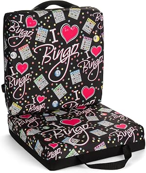 I Love Bingo Pattern Double Pillow for Bingo Relief