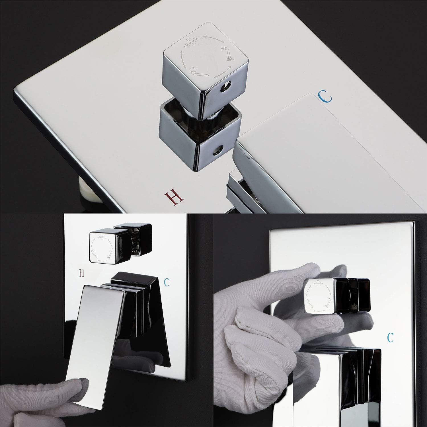 70% оƒƒ Dіѕсоunt DoBrass Tub Shower Faucet Set Complete with Anti-Scald Valve, Rainfall Shower System with 10-inch Shower head, Handheld Shower and Tub Spout, Wall Mounted, Polished Chrome Exсluѕіvе Dіѕсоunt 60% Prісе DoBrass Tub Shower Faucet Set Complete with Anti-Scald Valve, Rainfall Shower System with 10-inch Shower head, Handheld Shower and Tub Spout, Wall Mounted, Polished Chrome