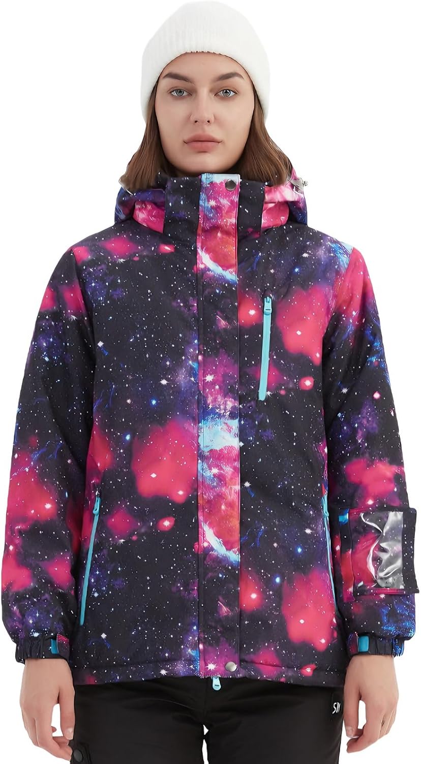 BGX Women's Ski Suit Windproof Waterproof Snowboard Colorful Printed Ski Snow Winter Jacket