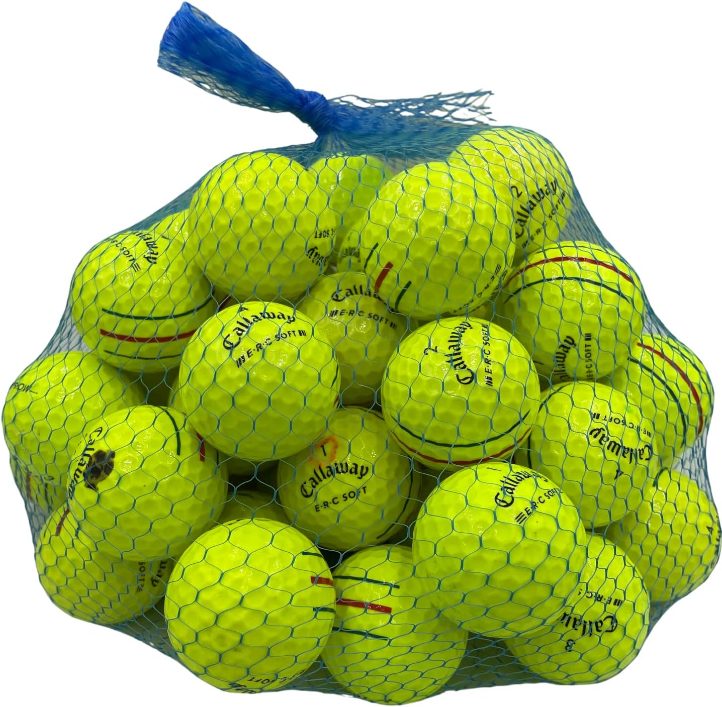 Golf Ball Planet ERC Soft Triple Track Used Golf Balls for Callaway 3A/Good (50 Pack, Yellow)