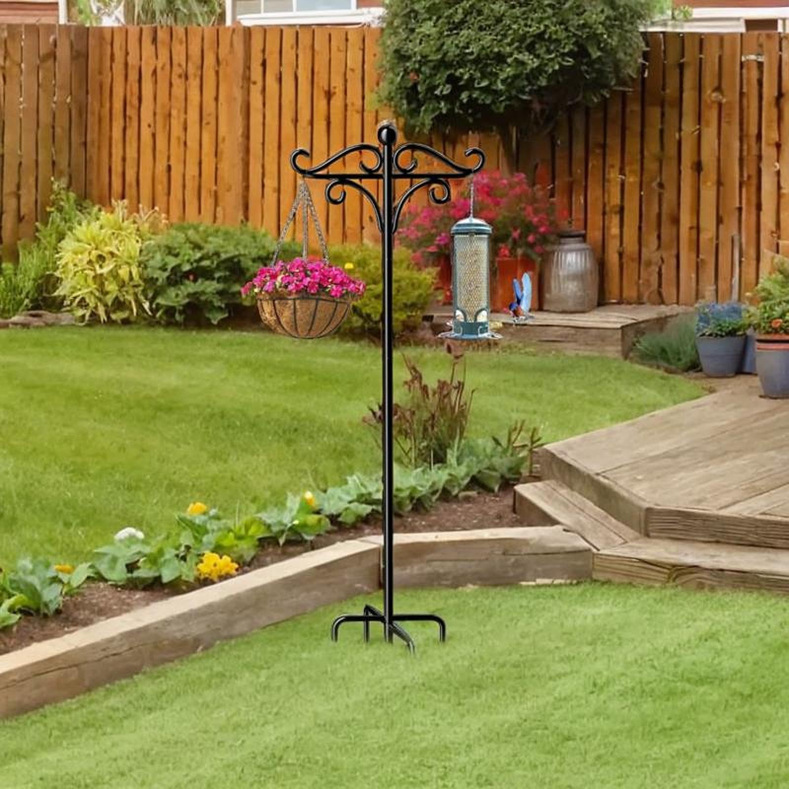 SECRET DESIREGarden Shepherds Hooks Bird Feeder Pole Stand for Hanging Lantern Path Lights Height 274 cm-image-33