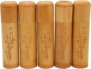 Set of 5 Small Bamboo Scattering Urns Tube for Human Ashes,Mini Bamboo Spreading Cremation Tube Urn for Pet Dog Cat Ashes