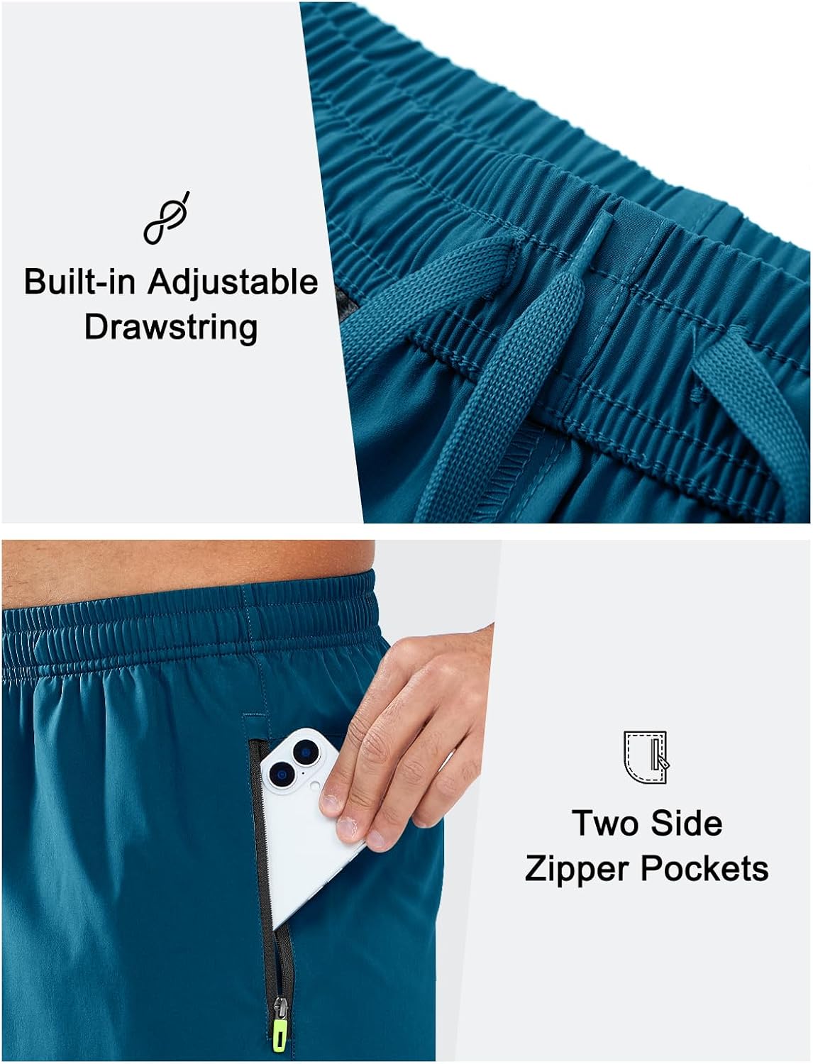 NORTHYARD Men's Athletic Running Shorts Quick Dry Workout Shorts Lightweight Sports Gym Basketball 7"/ 9"/ 5" Tennis Hiking - Image 4