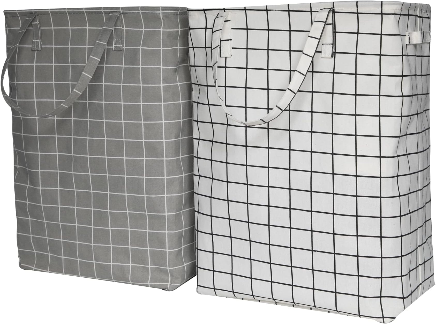 Kay&J 2-Pack Collapsible Laundry Hamper, Laundry Sorter, 132L in Total, Laundry Baskets with Two Colors for Easy Separation of Laundry or Family Use, Panier a Linge