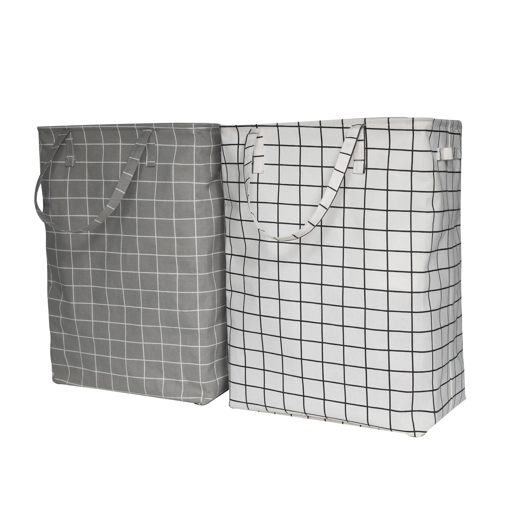 Kay&J 2-Pack Collapsible Laundry Hamper, Laundry Sorter, 132L in Total, Laundry Baskets with Two Colors for Easy Separation of Laundry or Family Use, Panier a Linge