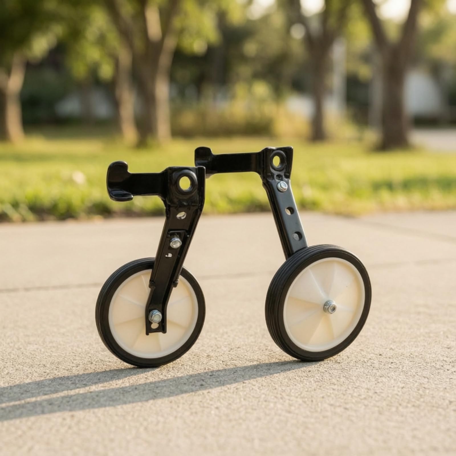 Ruedas de Entrenamiento para Bicicleta con Soportes Estabilizadores Kit Completo Accesorios de Montaje Material Metálico Resistente y Plástico