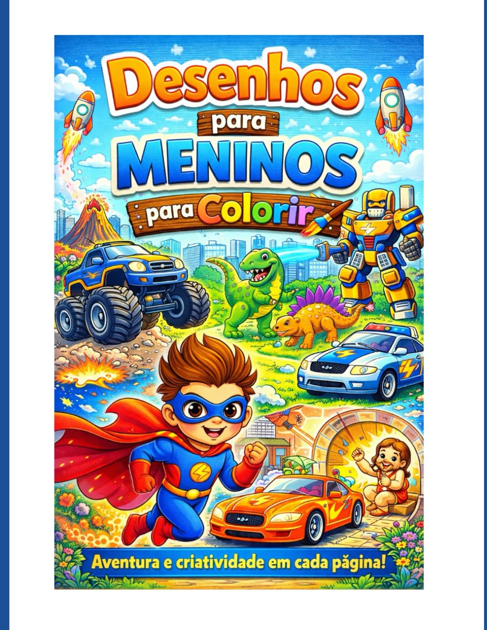 Livro para colorir: Desenhos para meninos: Desenhos para meninos para colorir