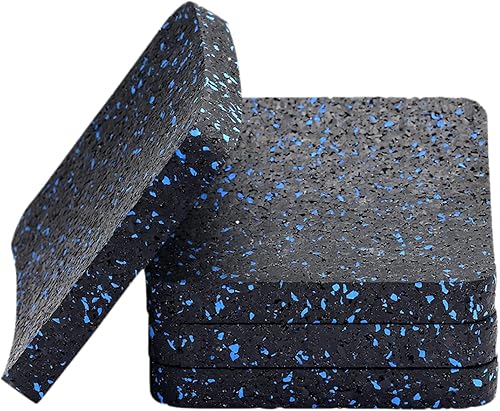 Miniatura 1 de Almohadillas para cinta de correr, tapete para equipo de ejercicio con goma de alta densidad para proteger suelos de 3.94 x 3.94 x 0.5 pulgadas (4